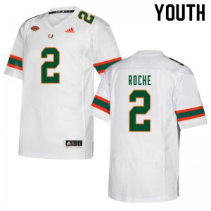 #2 Quincy Roche University of Miami Youth Stitched Jersey White