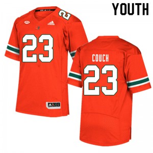 #23 Te'Cory Couch Miami Youth Stitch Jersey Orange
