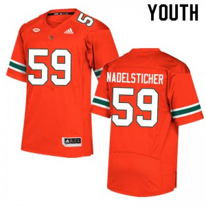 #59 Alan Nadelsticher Miami Youth Football Jerseys Orange