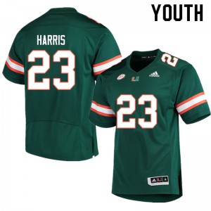 #23 Cam'Ron Harris Miami Youth College Jersey Green