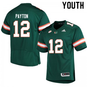 #12 Jeremiah Payton Miami Youth Embroidery Jersey Green