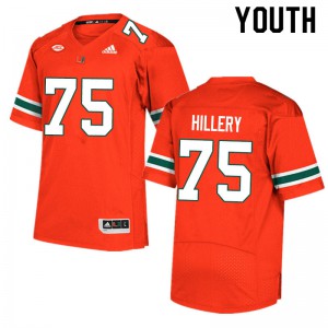#75 Zalon'tae Hillery University of Miami Youth College Jersey Orange