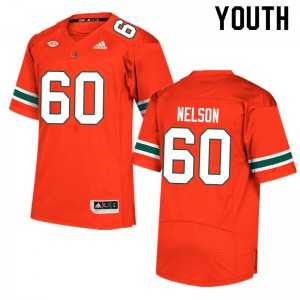 #60 Zion Nelson Hurricanes Youth University Jersey Orange