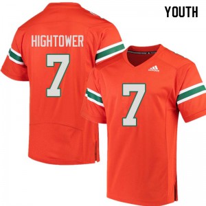 #7 Brian Hightower Miami Youth High School Jerseys Orange
