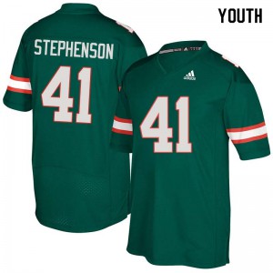 #41 Darian Stephenson Miami Youth Football Jerseys Green