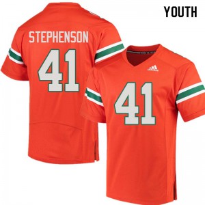 #41 Darian Stephenson Miami Youth Stitch Jersey Orange