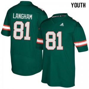#81 Darrell Langham Miami Youth Player Jerseys Green