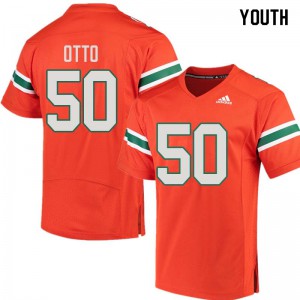 #50 Jim Otto Hurricanes Youth University Jerseys Orange