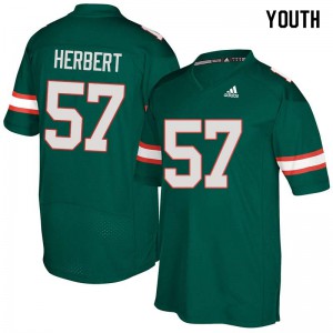 #57 Kai-Leon Herbert Miami Youth Player Jerseys Green