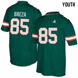 #85 Marco Baeza Miami Hurricanes Youth High School Jerseys Green