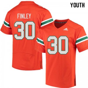 #30 Romeo Finley Miami Youth NCAA Jersey Orange
