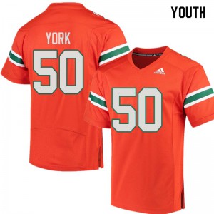 #50 Sam York Miami Youth Alumni Jersey Orange