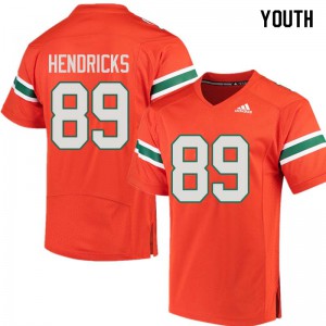 #89 Ted Hendricks University of Miami Youth High School Jerseys Orange