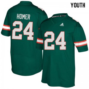 #24 Travis Homer Miami Youth High School Jerseys Green