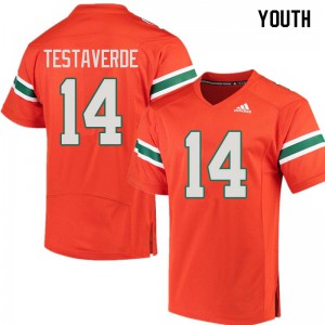#14 Vinny Testaverde Miami Youth Player Jerseys Orange