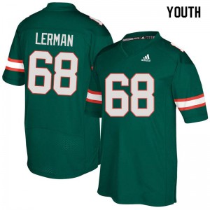 #68 Zachary Lerman Miami Youth Embroidery Jersey Green