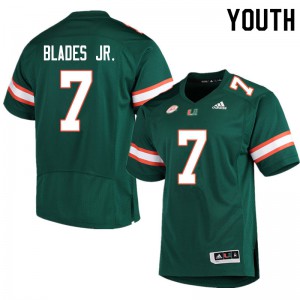 #7 Al Blades Jr. Miami Youth Football Jerseys Green