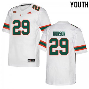 #29 Isaiah Dunson Miami Youth Embroidery Jerseys White