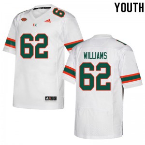 #62 Jarrid Williams Miami Youth Player Jersey White