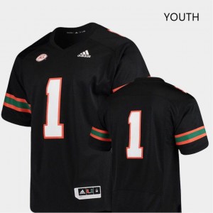 #00 Custom Miami Hurricanes Youth Limited Football Jerseys Black