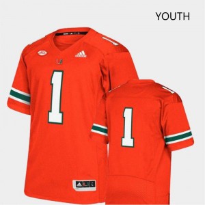 #00 Custom Miami Youth Limited NCAA Jerseys Orange