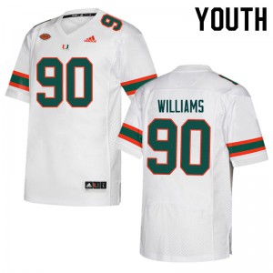 #90 Quentin Williams Miami Youth Stitch Jersey White
